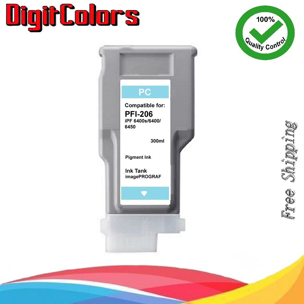 PFI-206 Photo Cyan Ink Cartridge for Canon 6400s 6400 6450 Printer PFI206PC