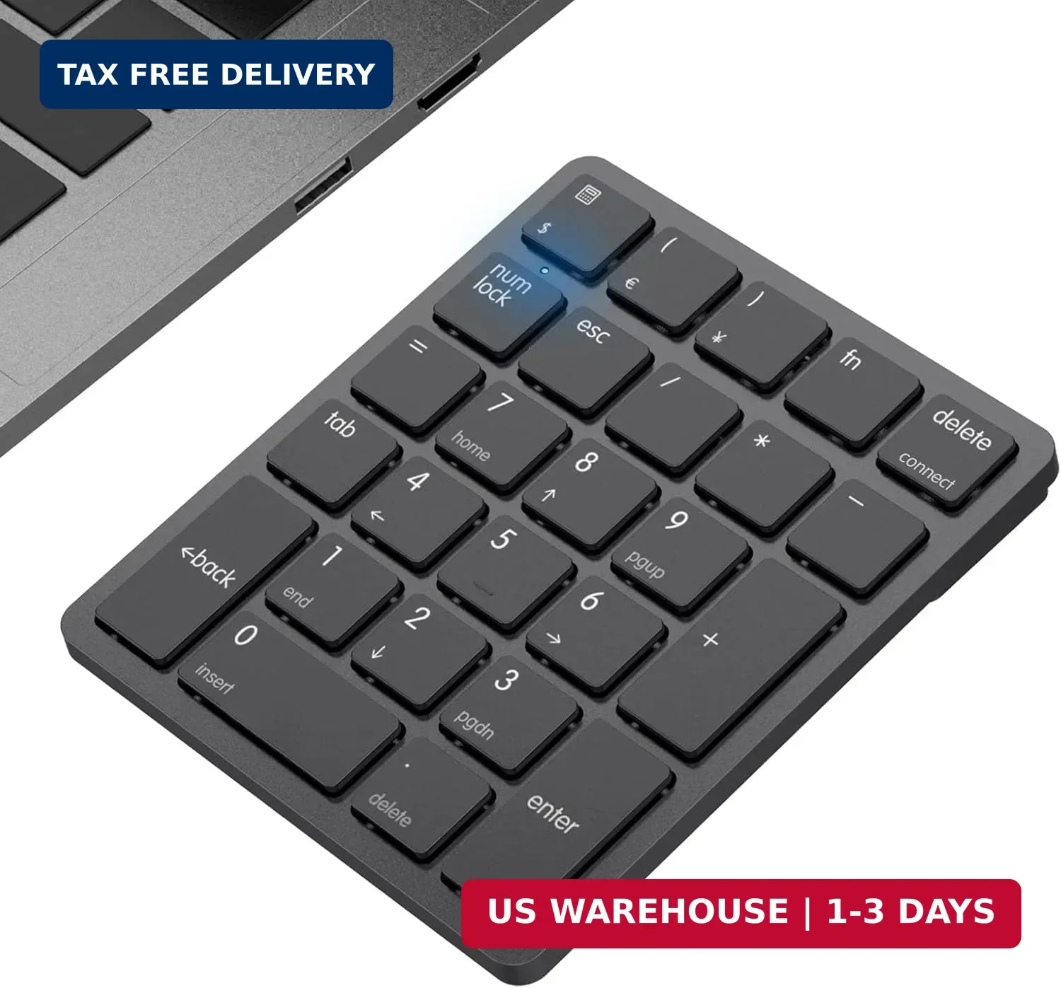 Bluetooth Number Pad Wireless Numeric Keypad Numpad 26 Keys Portable Mini Financ