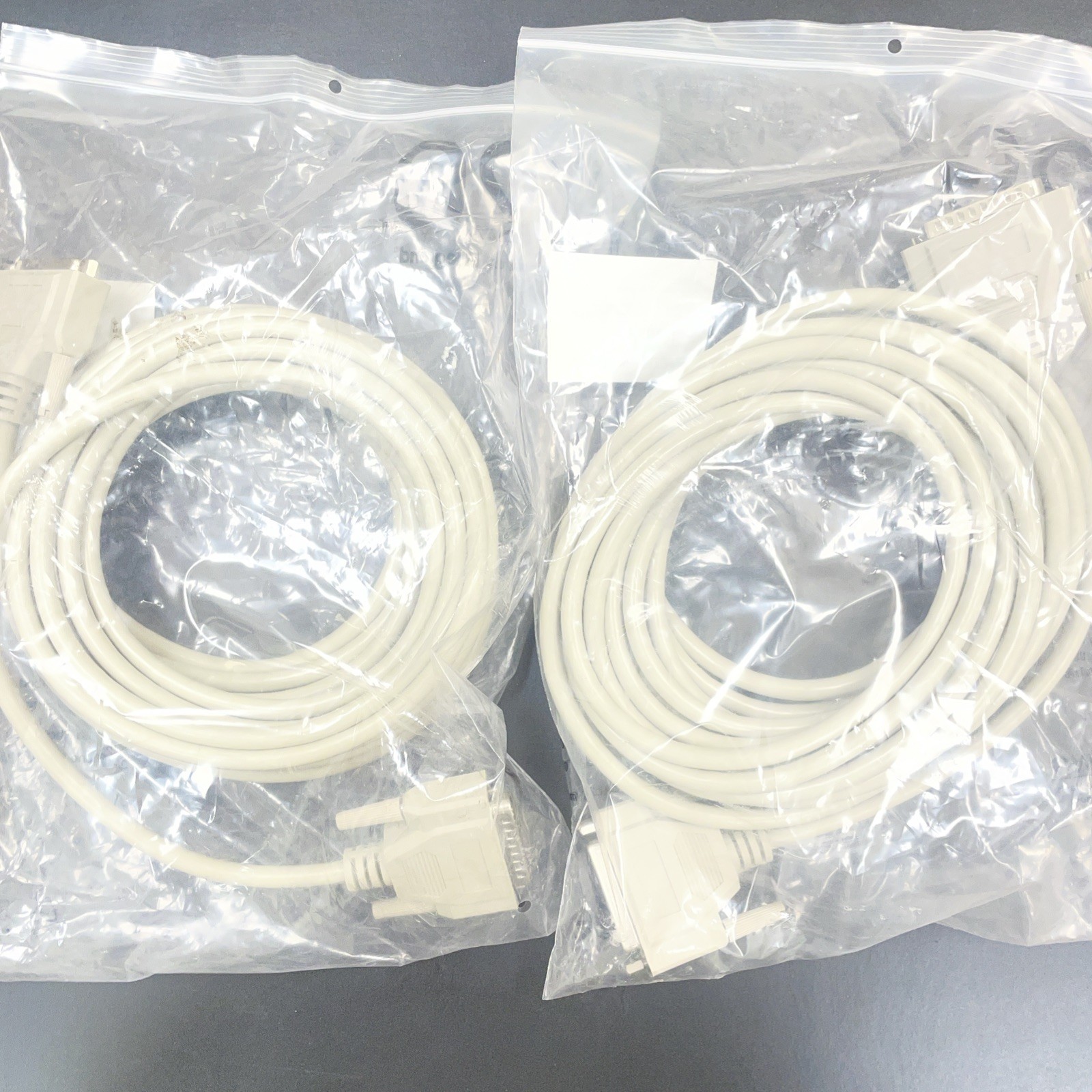 (Qty 2) 25ft Serial Extension Cable DB25 Male to DB25 Female RS-232