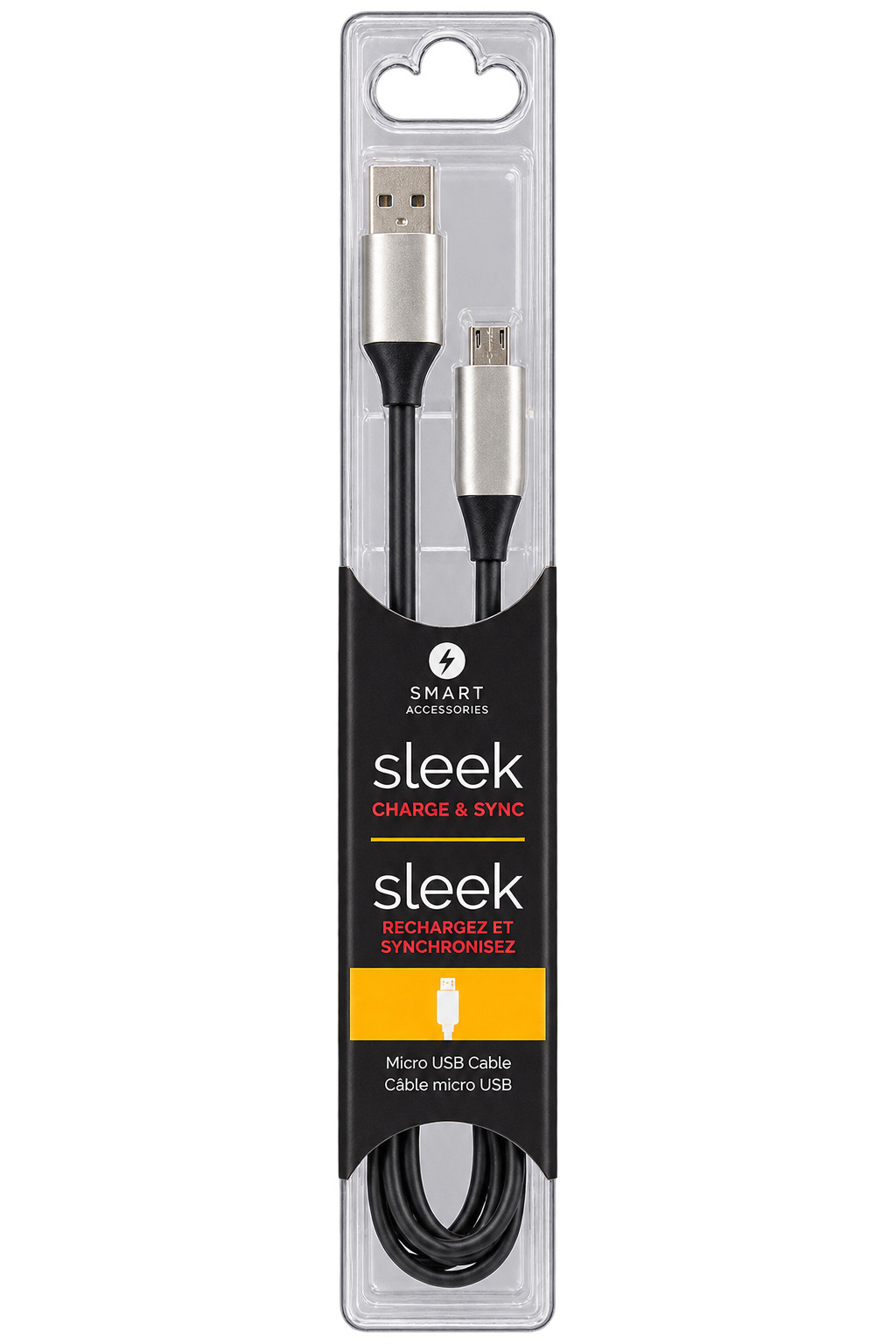 SMART Accessories Sleek Micro USB Charge Sync Cable 3ft White 7 Packs
