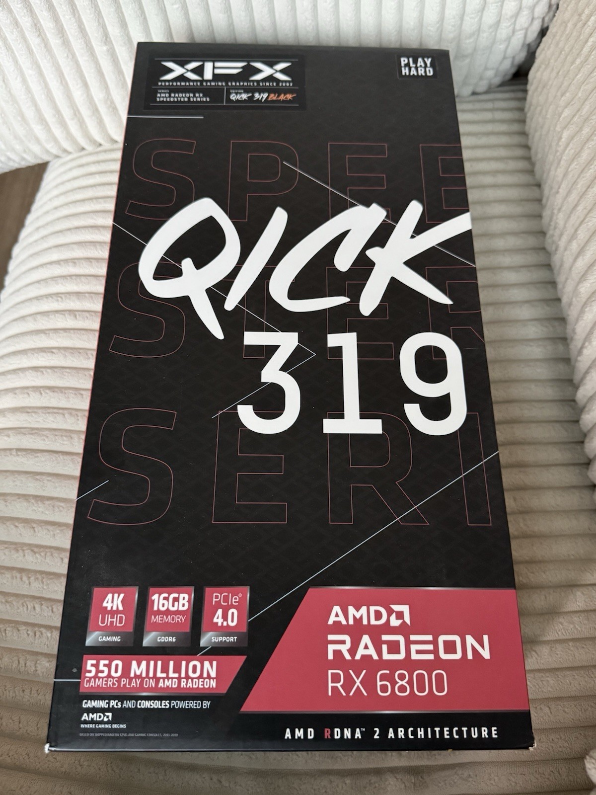 XFX Speedster QICK319 AMD Radeon RX 6800 Black Gaming Graphics Card SEALED
