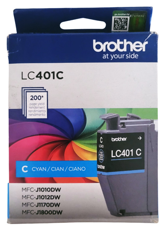 Brother LC401C Cyan Ink Cartridge Exp: 05-2028