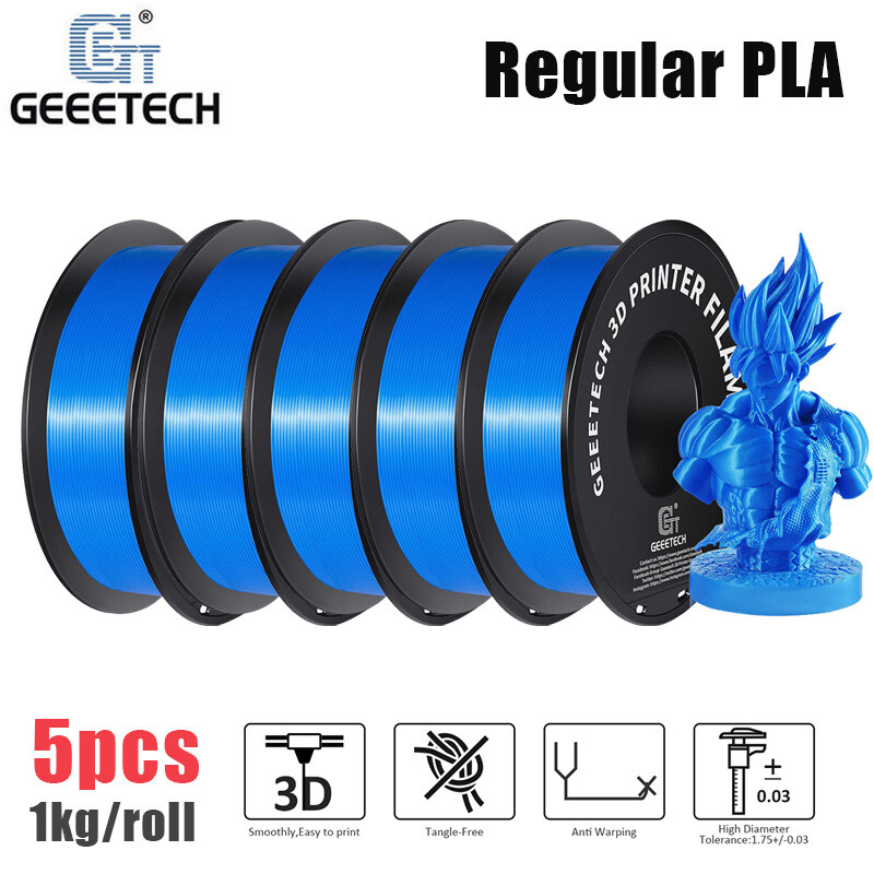 5kg Blue Regular PLA Geeetech 3D Printing Filaments 1KG/roll 1.75mm Consumables
