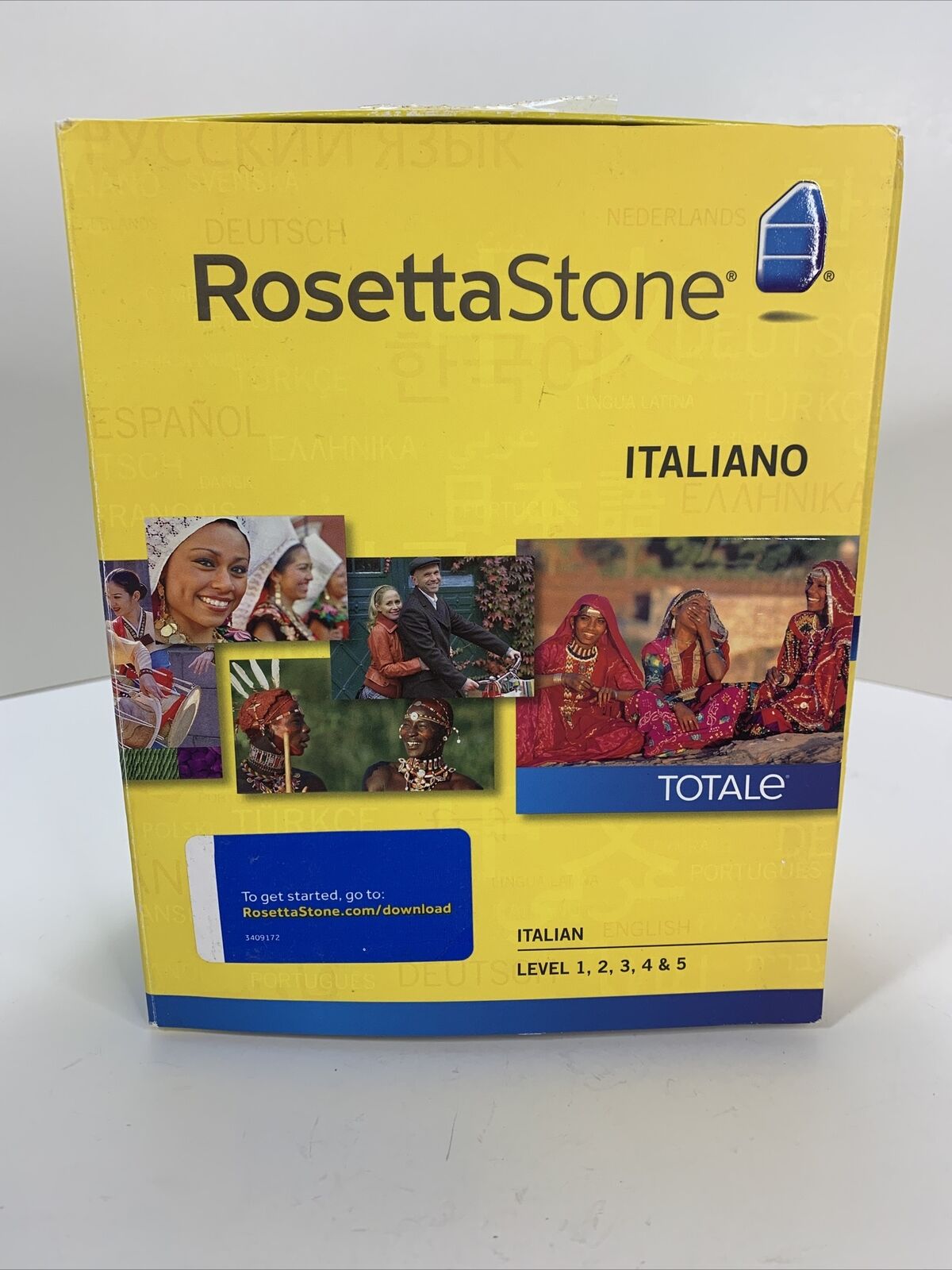 Rosetta Stone Italian Version 4 Level 1-5 Italiano Language CD PC Set + Workbook