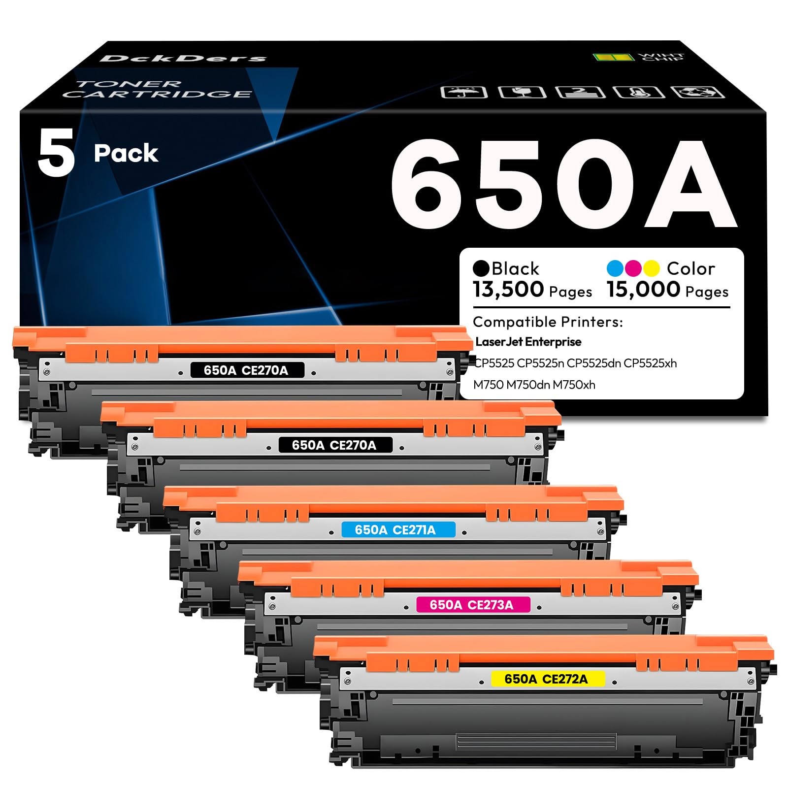 650A Black Cyan Yellow Magenta Toner Cartridge |