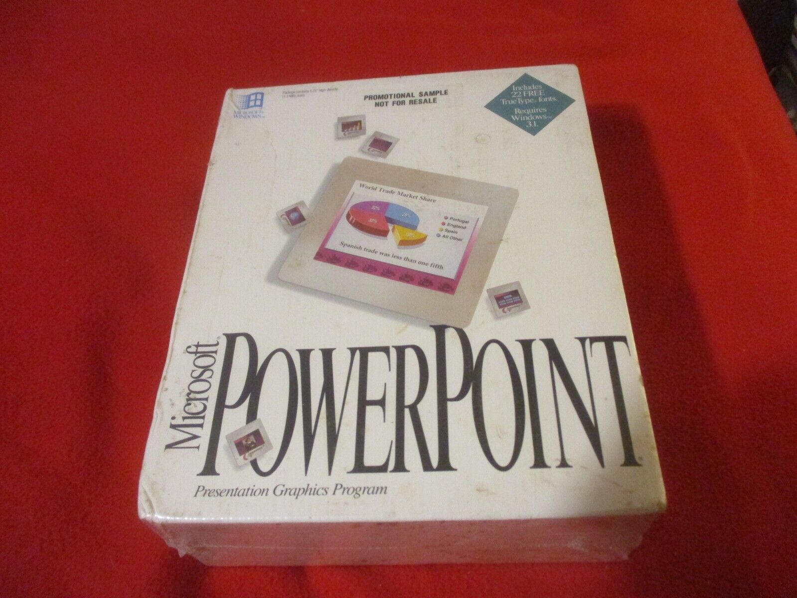Vintage Microsoft  PowerPoint Presentation Graphics Program Software New Sealed
