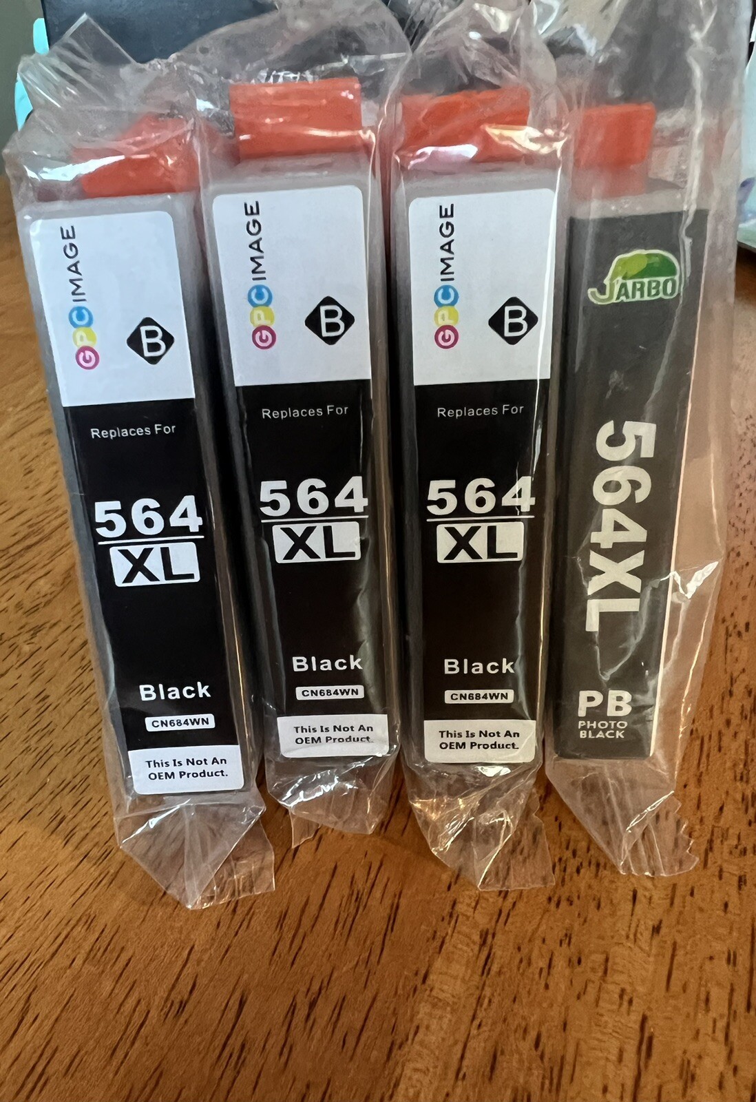 4 NEW SEALED GPC Image Ink Cartridges For HP 564XL replacement Cartridges