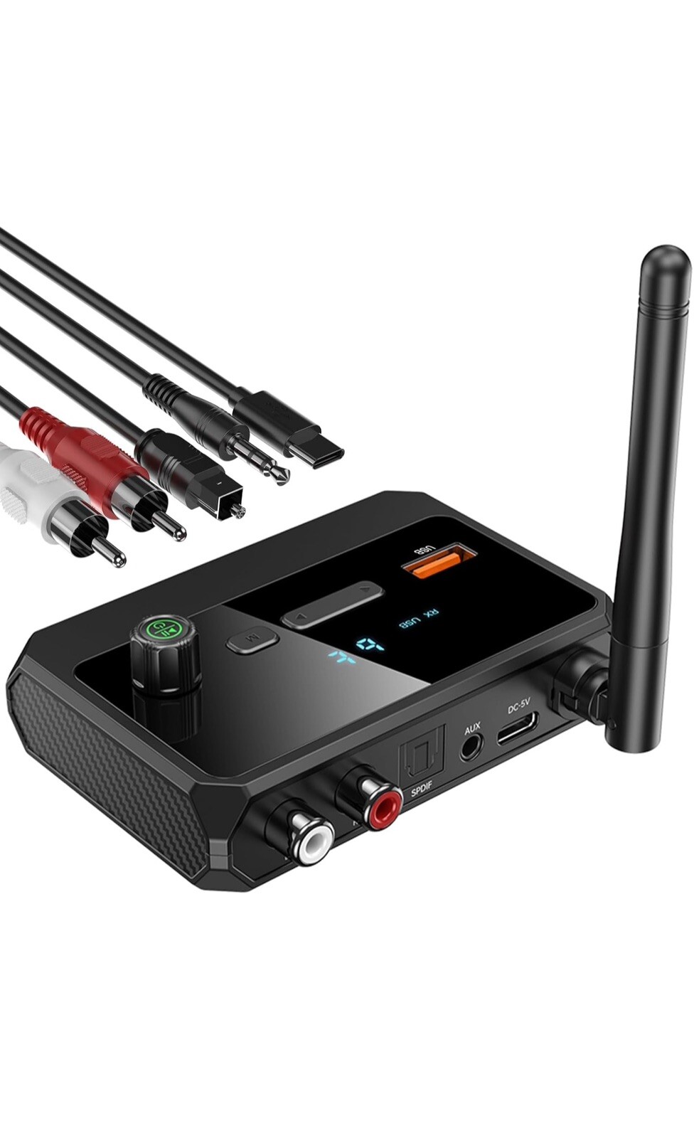 Kaiy Bluetooth 5.3 Home Stereo Audio Receiver AUX USB Optical HD Music to RCA