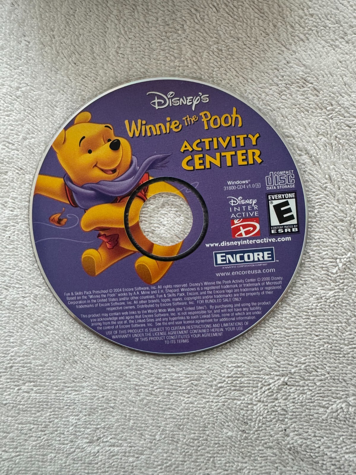 Disney's Winnie The Pooh Activity Center CD 2004 Encore Software