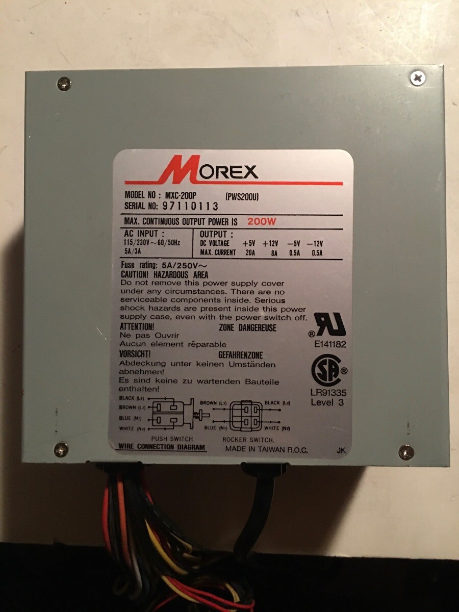 MOREX 200W AT POWER SUPPLY (PSW200U) AT