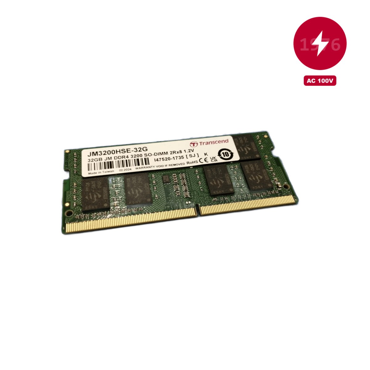 TRANSCEND DDR4 Memory 32GB SO-DIMM Laptop RAM Module Japan Used JM3200HSE-32G