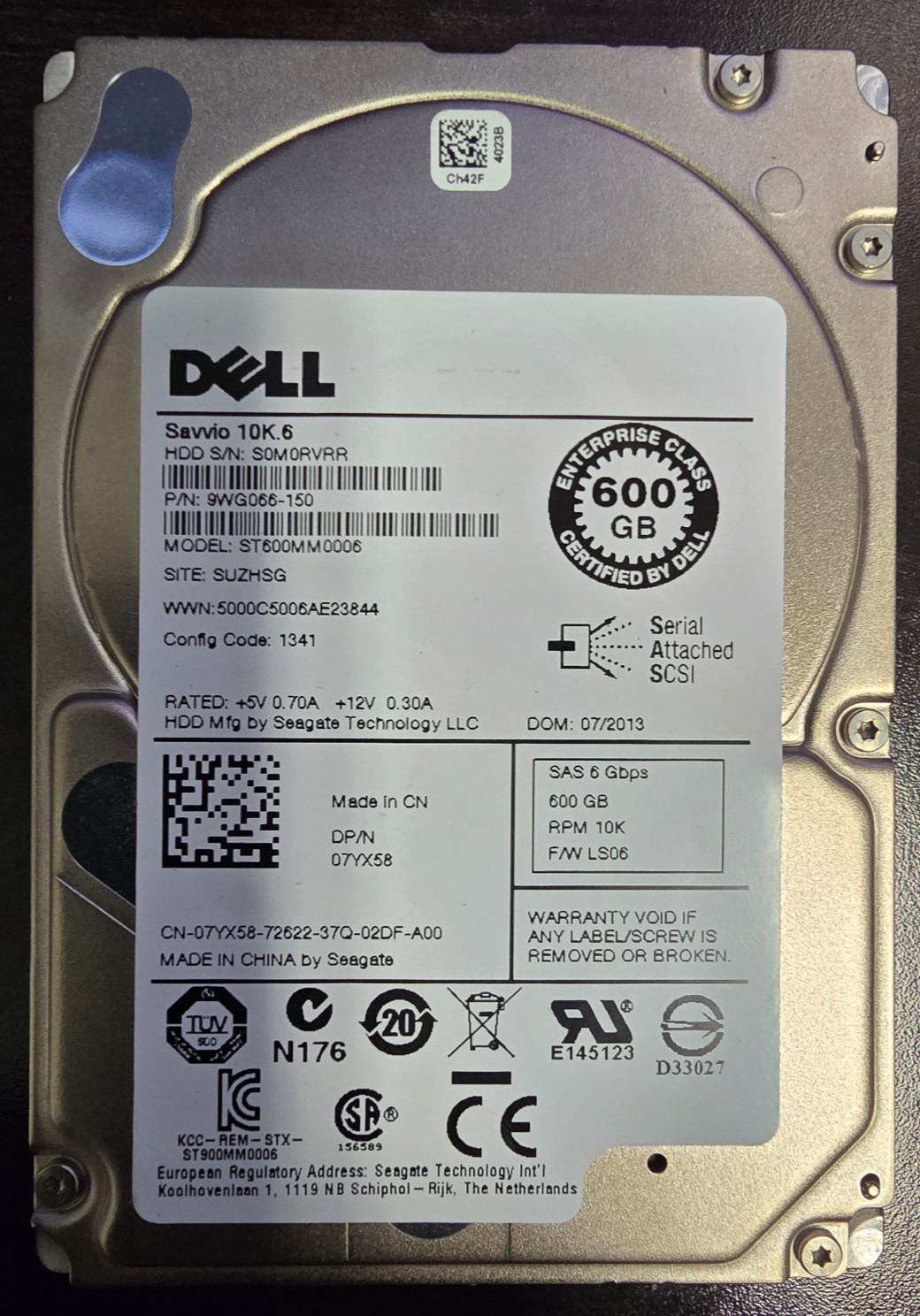 Seagate Savvio 10K.6 ST600MM0026 600GB SAS-2 2.5" Internal Hard Disk Drive...