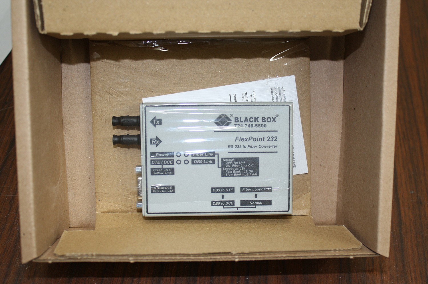 Black Box ME662A-SST Async Rs232 Extender Fiber Db9 Female St Sm 30-Km