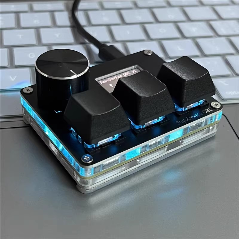 Rapid Trigger Custom Keyboard with 0.96" IPS Screen os6 SayoDevice 3-Key O3C OSU
