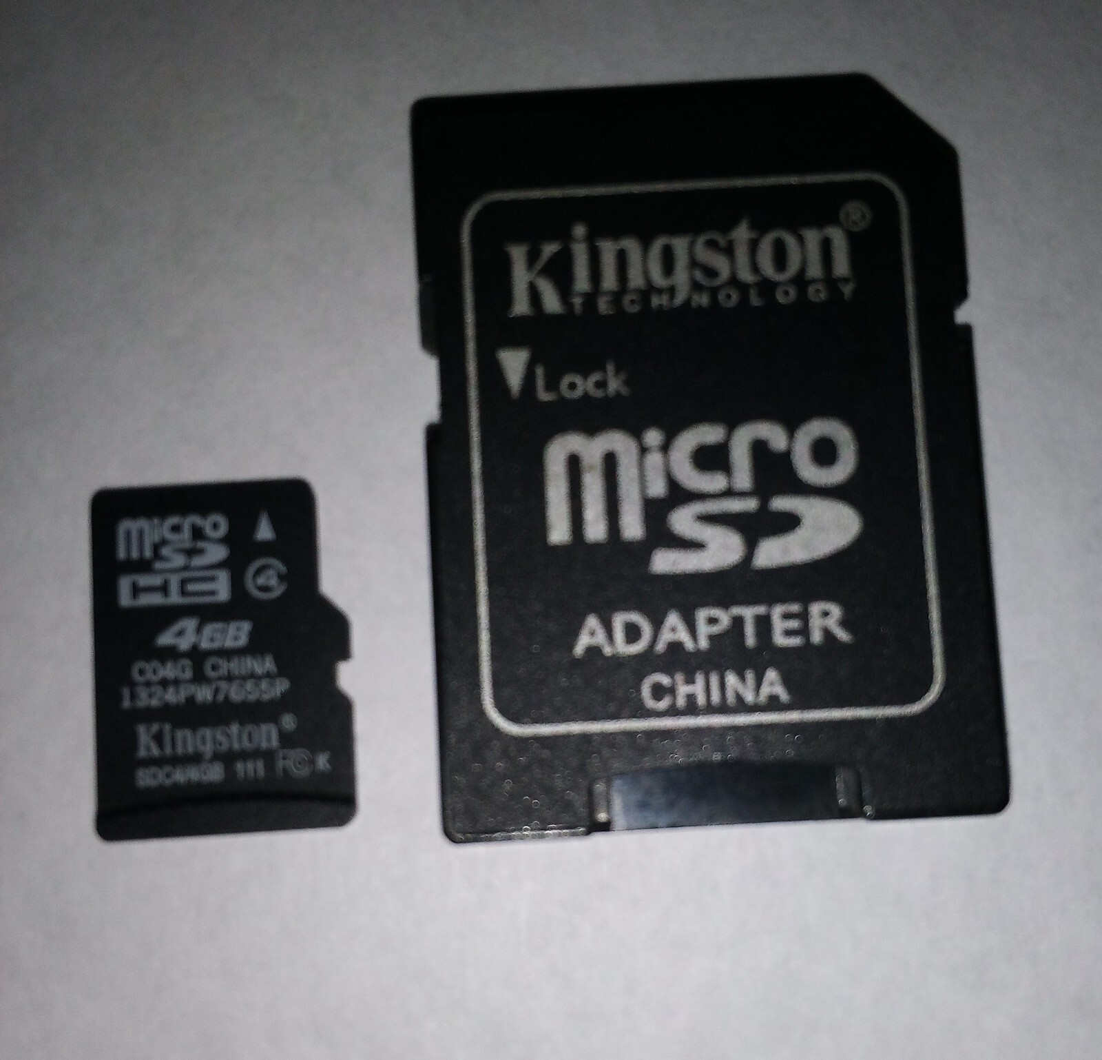 Kingston 4GB SD with adapter