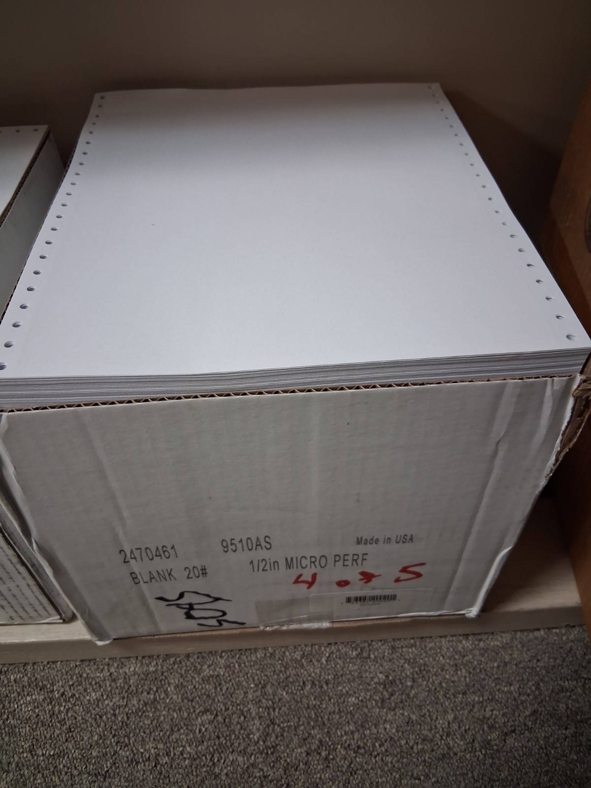 2 New Boxes of Domtar Continuous Paper (9510as) Purchased in 2023.