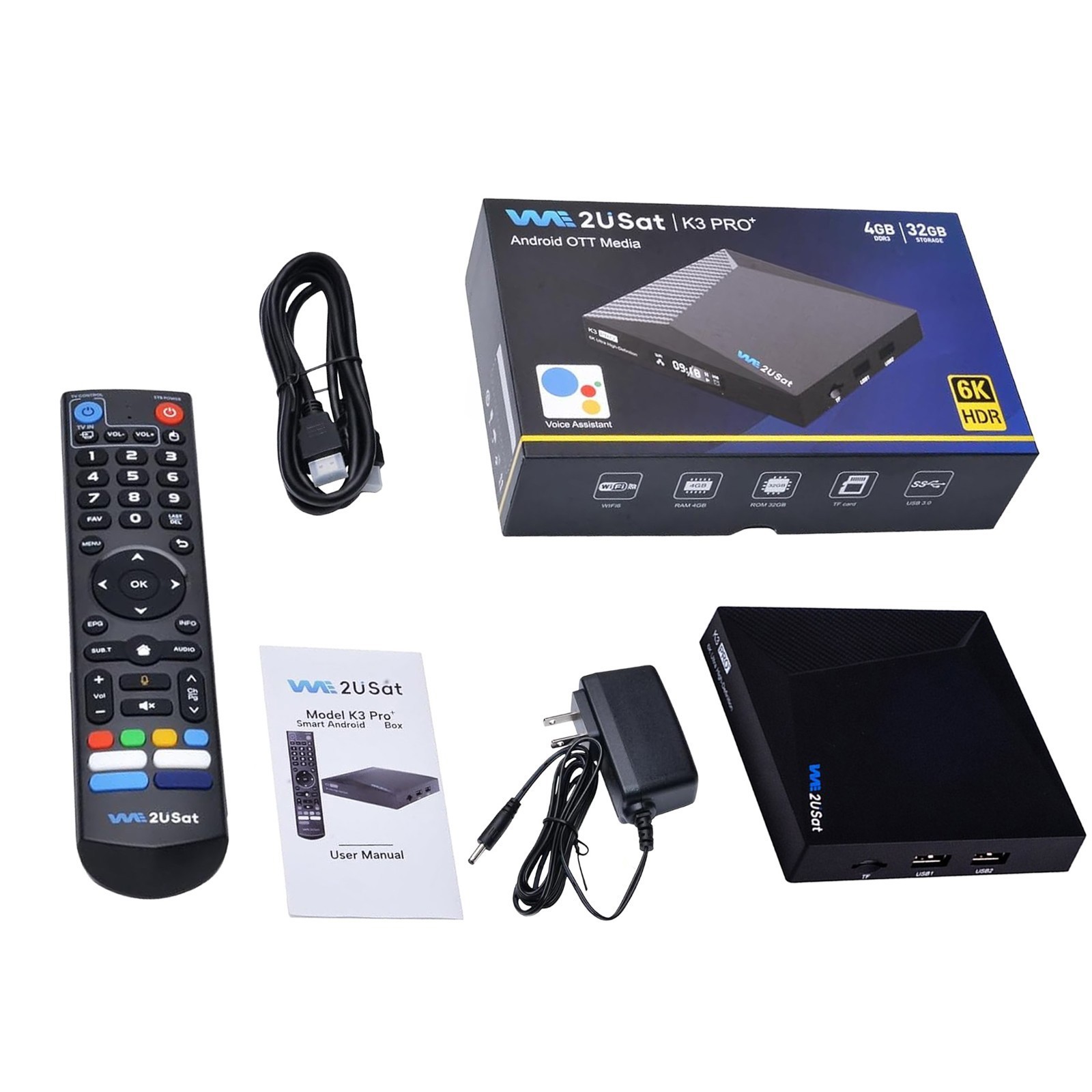 We2uSat K3 Pro+ vSeeBox V6 Pro Smart TV Box Voice Remote Authorized Distributor
