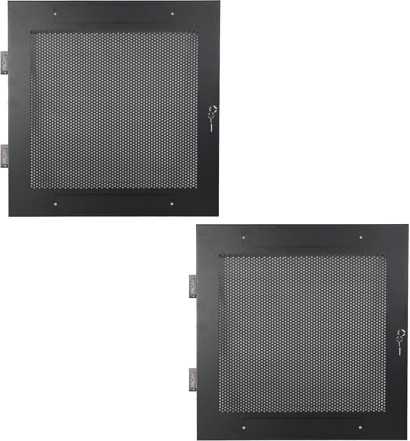 Sound Town Server Rack Doors, for STRK-M12U 12U Door, Black 