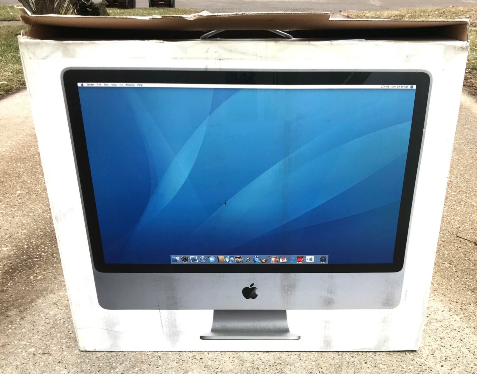 NO SHIPPING APPLE IMAC 24" COMPUTER RETAIL CARTON BOX TRANSPORT STORAGE BOX 