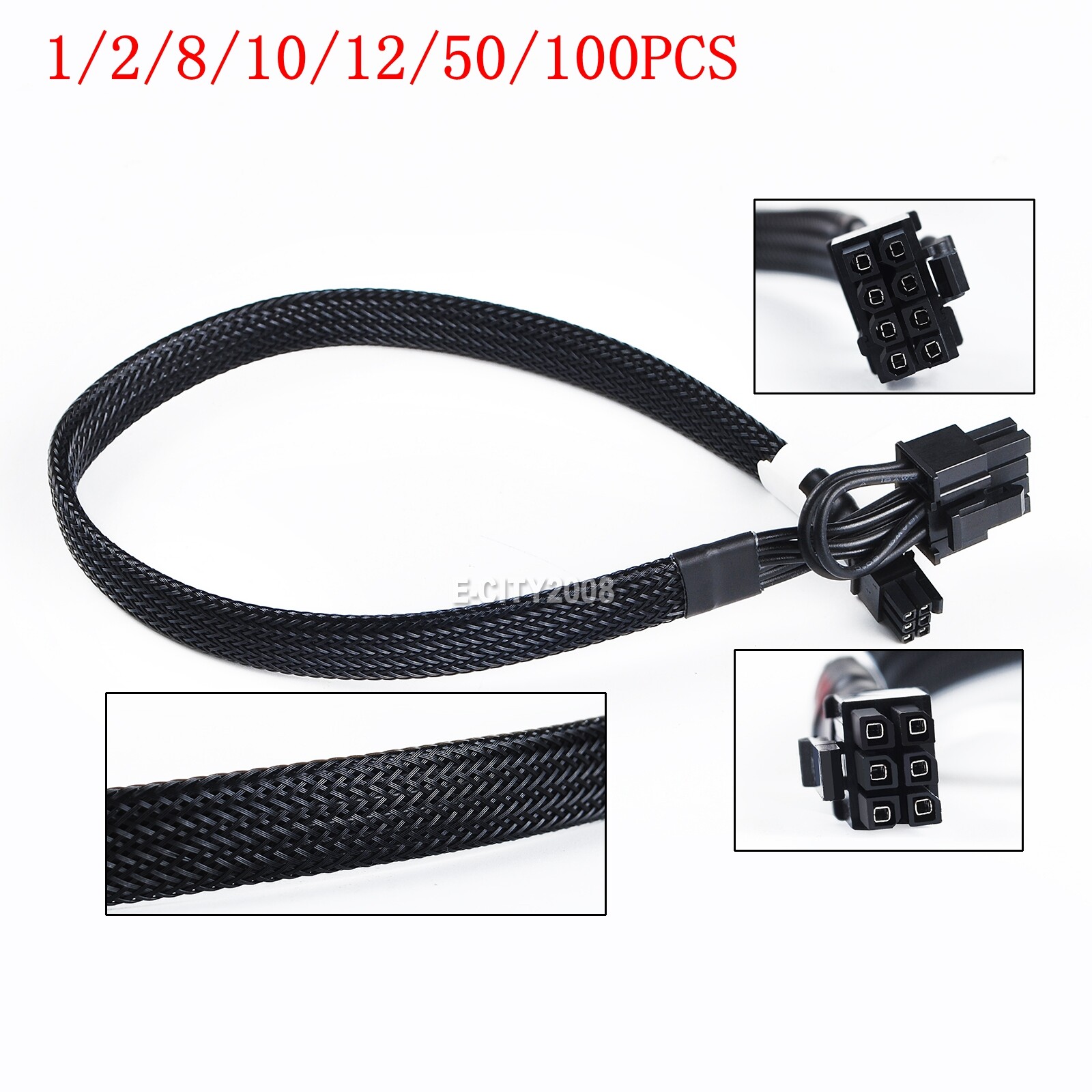Lot Mini 6-pin to 8-pin PCI-e Video Card Power Cable for Apple Mac Pro Tower