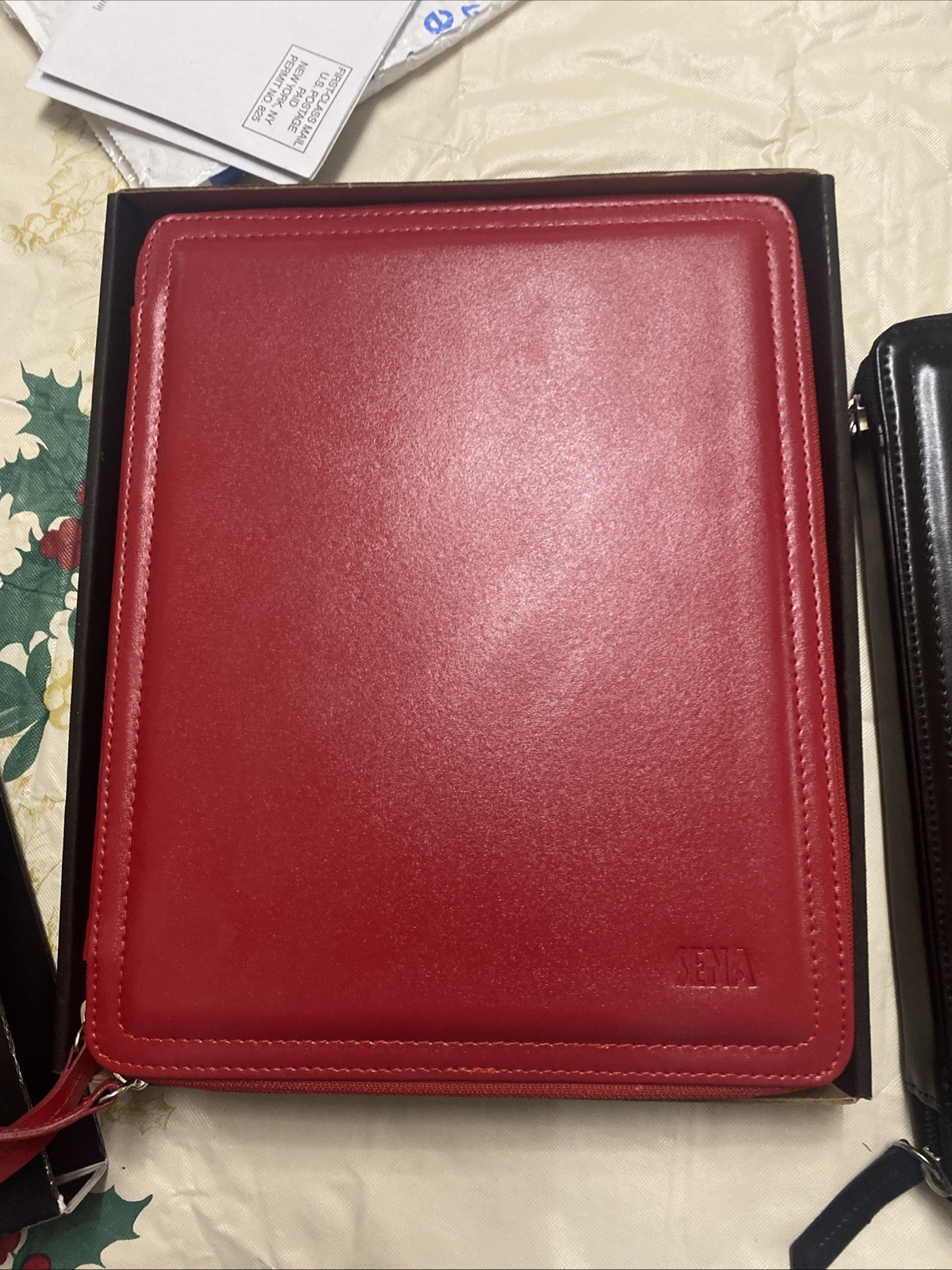 SENA Red leather Zipbook For iPad 1st Gen 2010