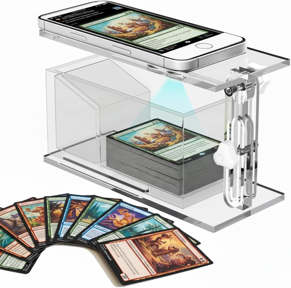 Adjustable Height Trading Card Scanner – MTG & TCG Card Scanner Stand, Sha