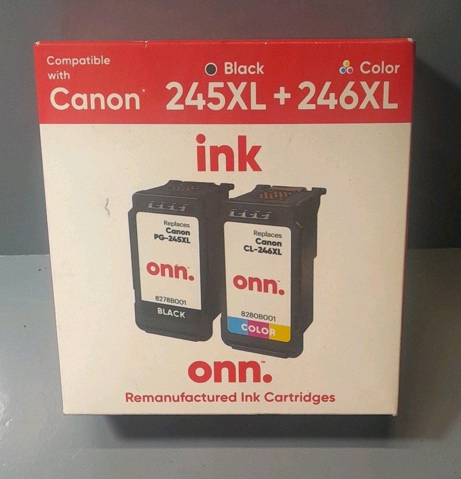 onn. For Canon printer ink 245xl 246xl black And color New Sealed