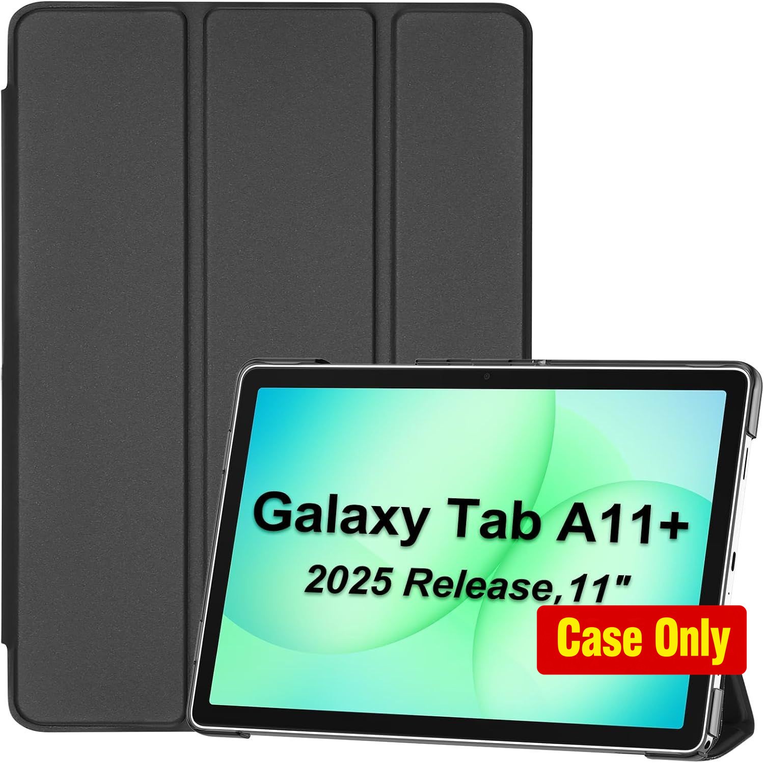 Protective Slim Stand Case for 11" Galaxy Tab A11+ Plus, Hard Back Shell Cover