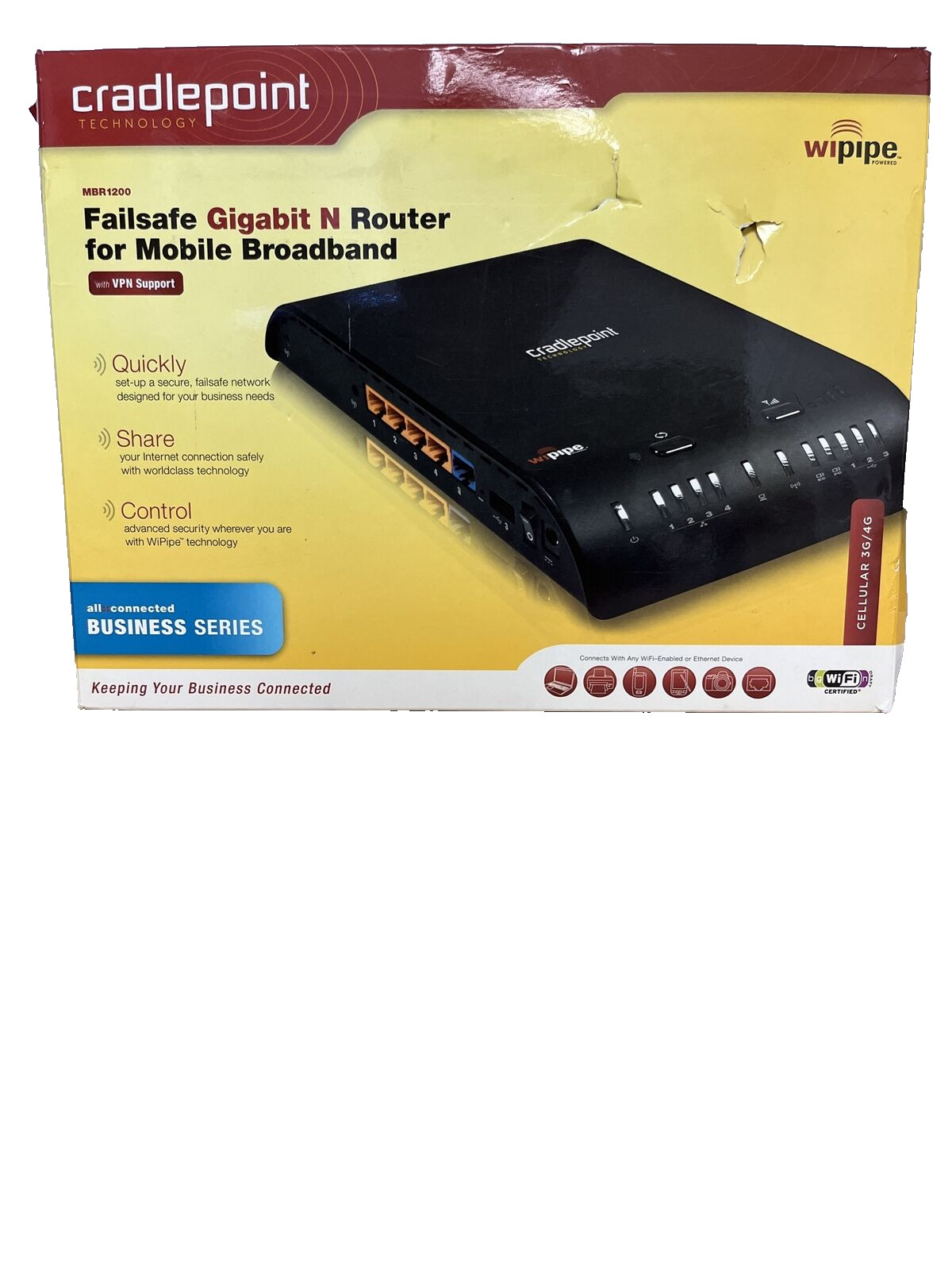 CradlePoint Failsafe Gigabit N Router For Mobile Broadband MBR 1200