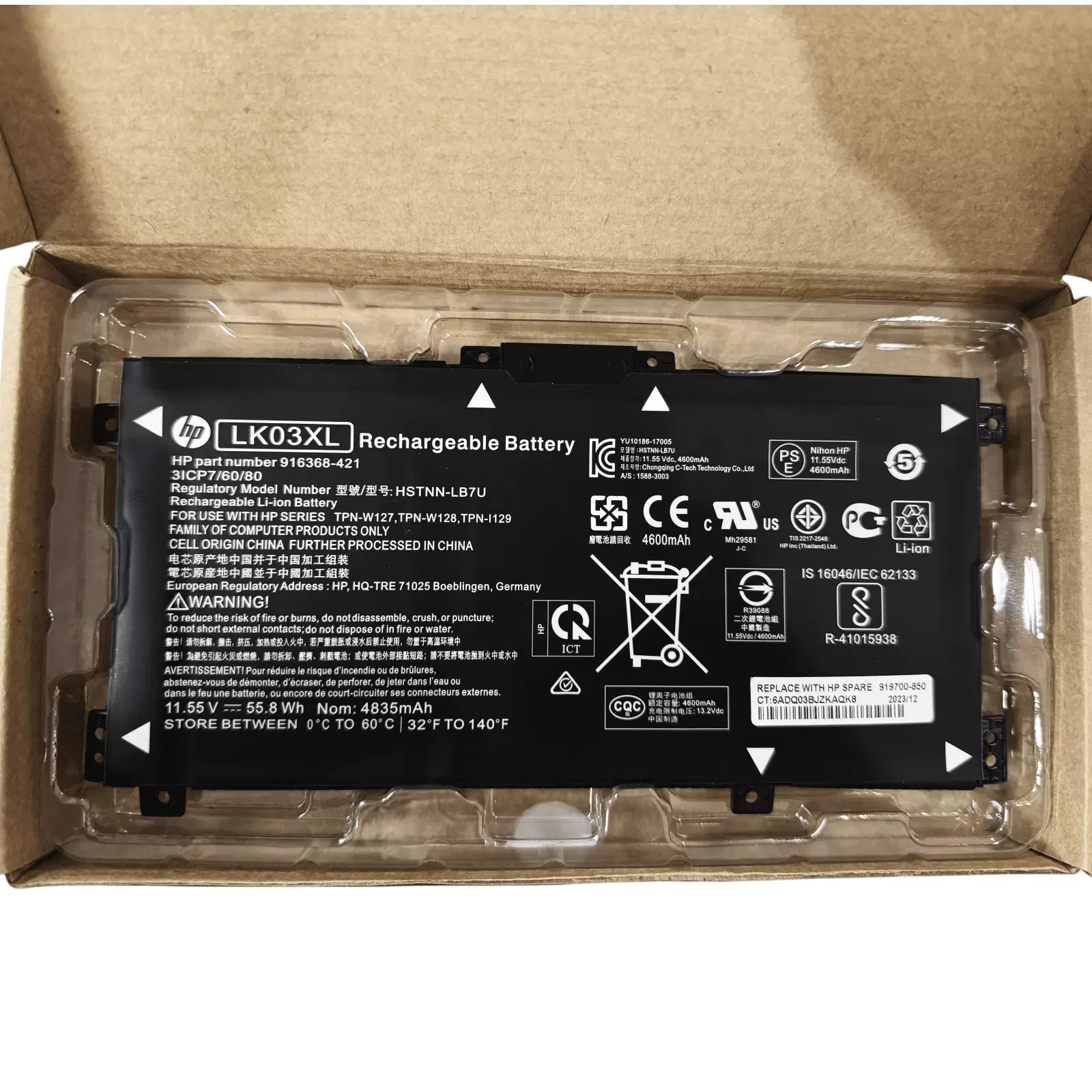 OEM Genuine LK03XL Battery For HP ENVY X360 15-BP 15M-BQ 17M-CE 17-BW L09281-855