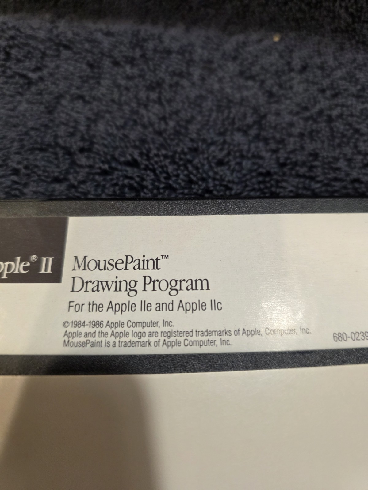 Apple IIe & IIc MOUSEPAINT Vintage 1984 original 5.25" Diskware 680-0239-A