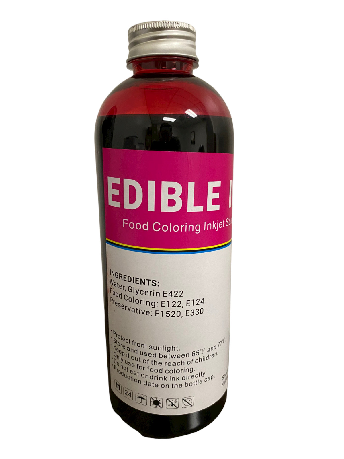 Magenta Edible Ink Refill Kit for Canon Epson Printers 1000ml Ink Bottle