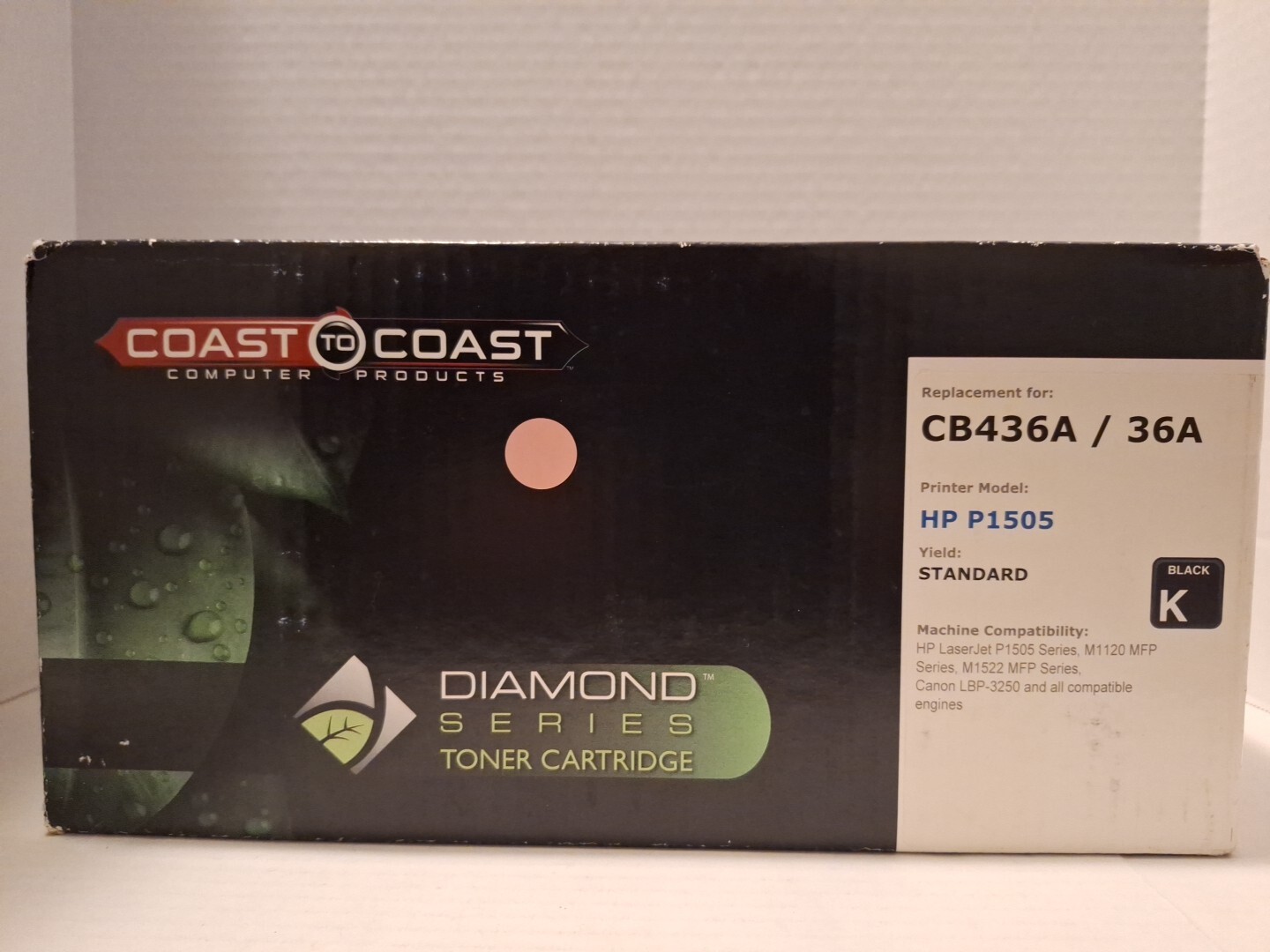 Diamond Series Replacement Toner HP 36A LaserJet Cartridge  Black (CB436A)