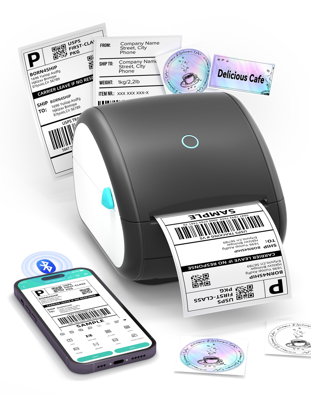 Vretti Wireless Bluetooth Thermal Shipping Label Printer 4x6 UPS eBay POSHMARK