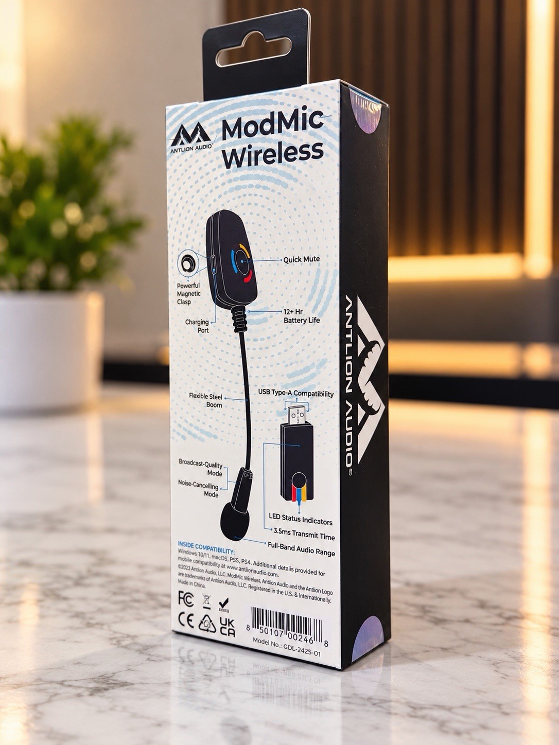 Antlion Audio ModMic Wireless GDL-0700 Attachable Boom Microphone NEW SEALED