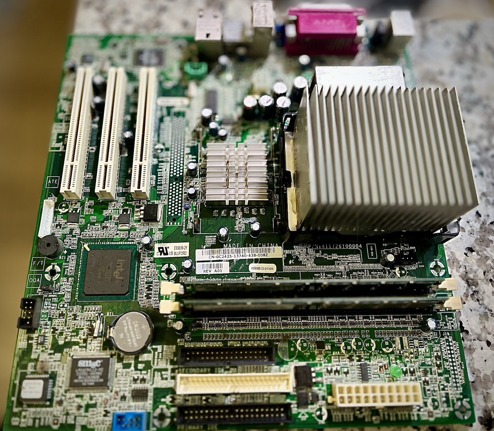 Retro PC Motherboard G1548 Intel P4 CPU WIN DELL 2400 Model CN-0C2425  Tested