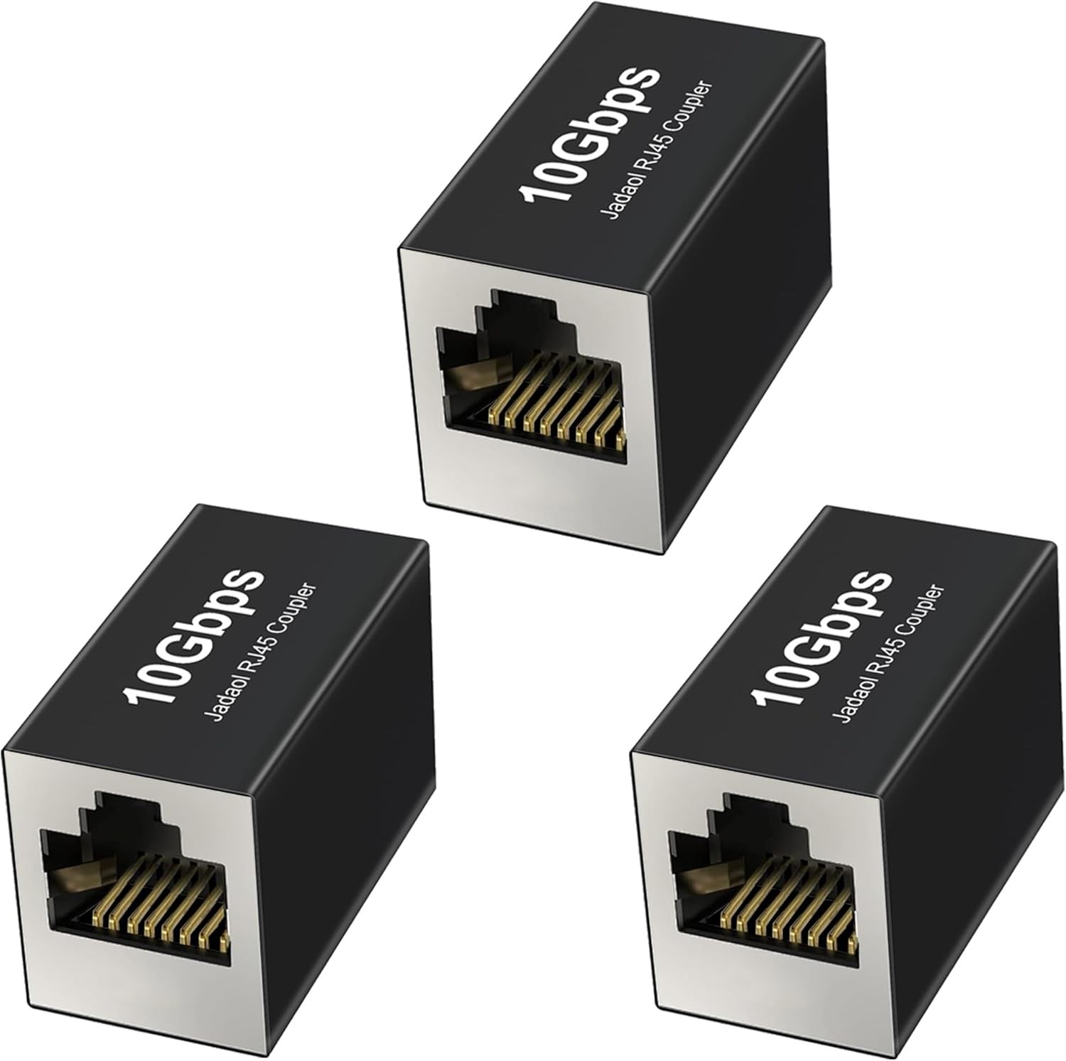 UL Listed RJ45 Coupler Shielded 10Gbps Cat8 Cat7 Cat6A Ethernet Adapter 3Pk