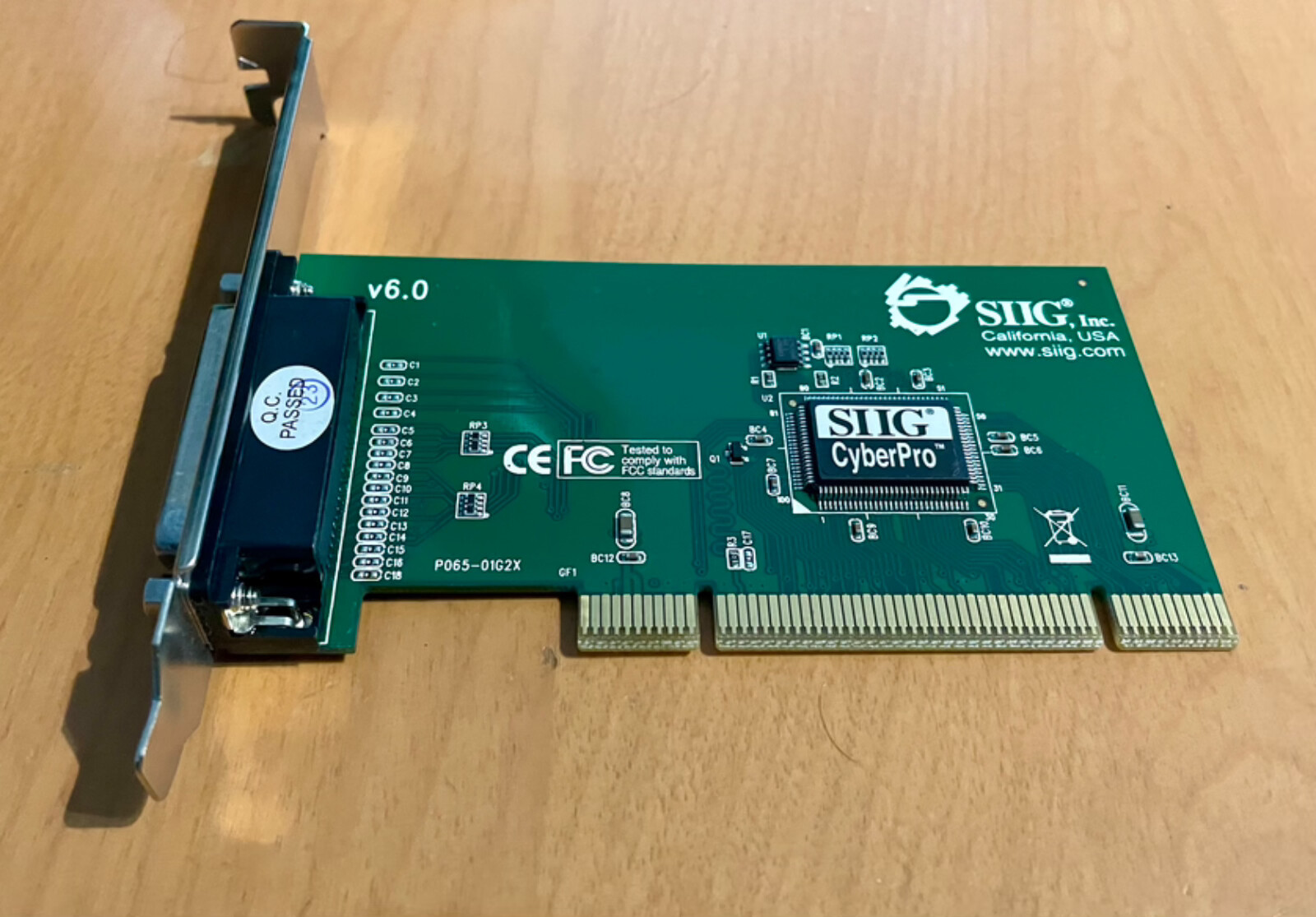 SIIG Parallel Port Printer Cyber PRO H-Profile PCI P065-01G2X Tested Pull