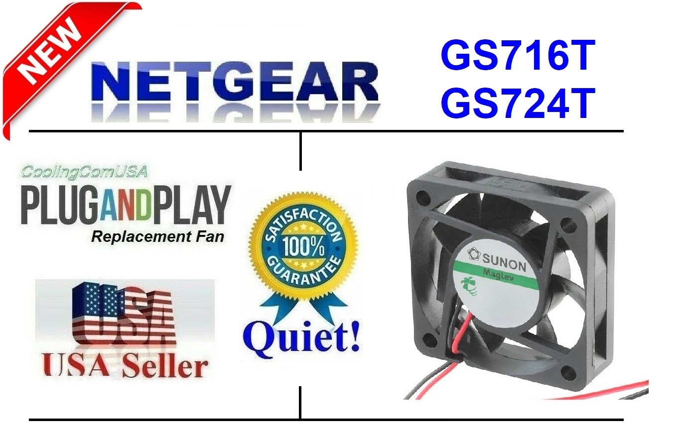 1x Quiet Replacement Fan for Netgear GS716T GS724T GS724Tv2