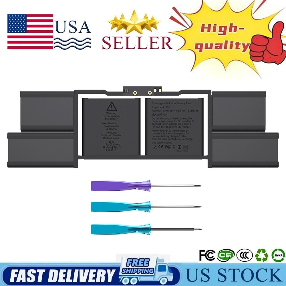 A1953 A1990 Laptop Battery for MacBook Pro 15" Mid 2018 2019 EMC 3215 EMC 3359