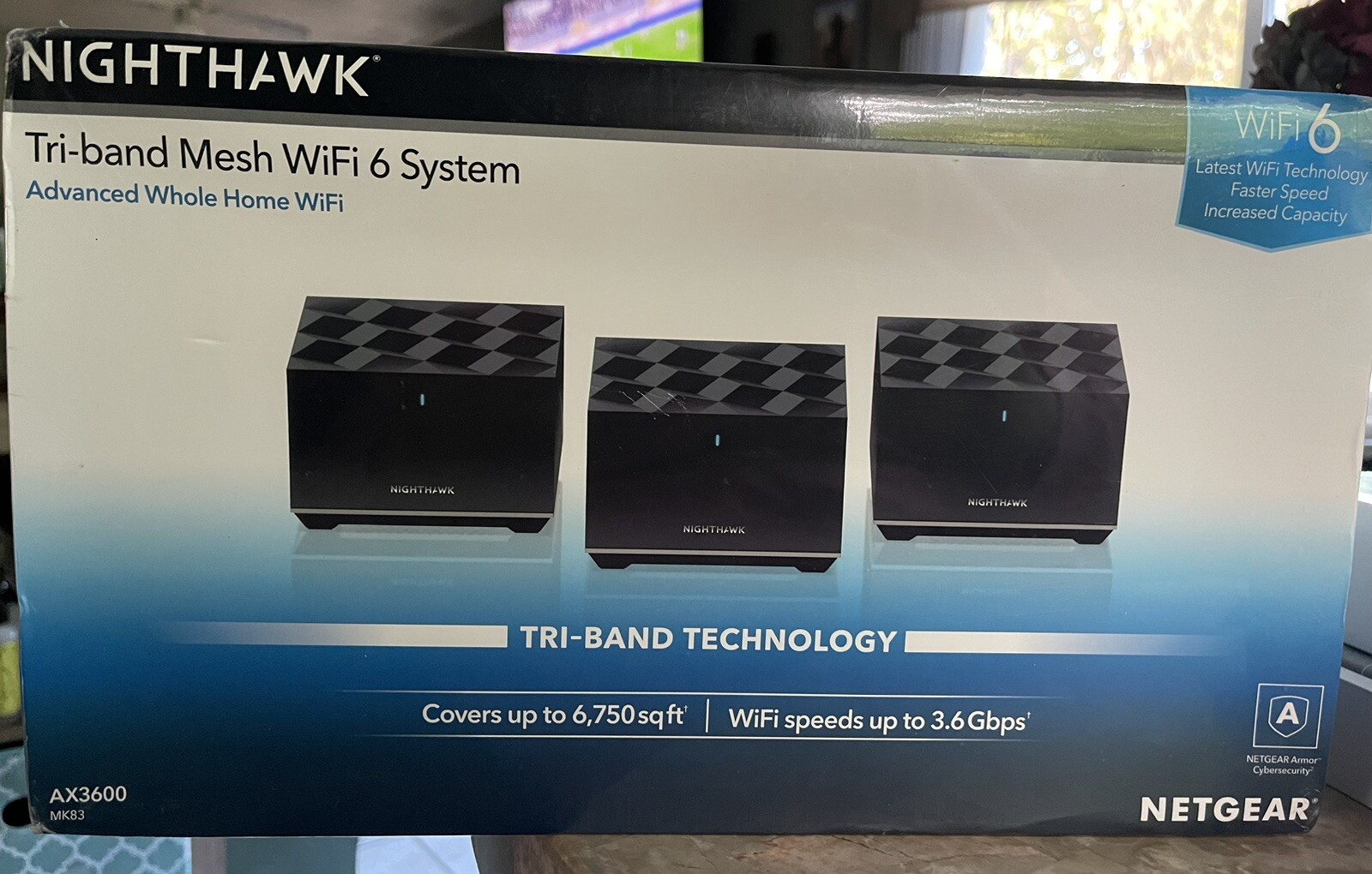 NETGEAR Nighthawk Tri-band Mesh WiFi 6 System Whole Home WiFi Mk83, NEW SEALED