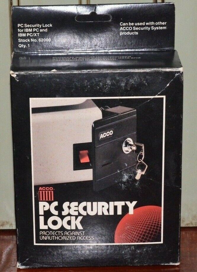  ACCO PC Security Lock Computer 62000 for IBM PC & PC/XT Vintage Retro NOS 