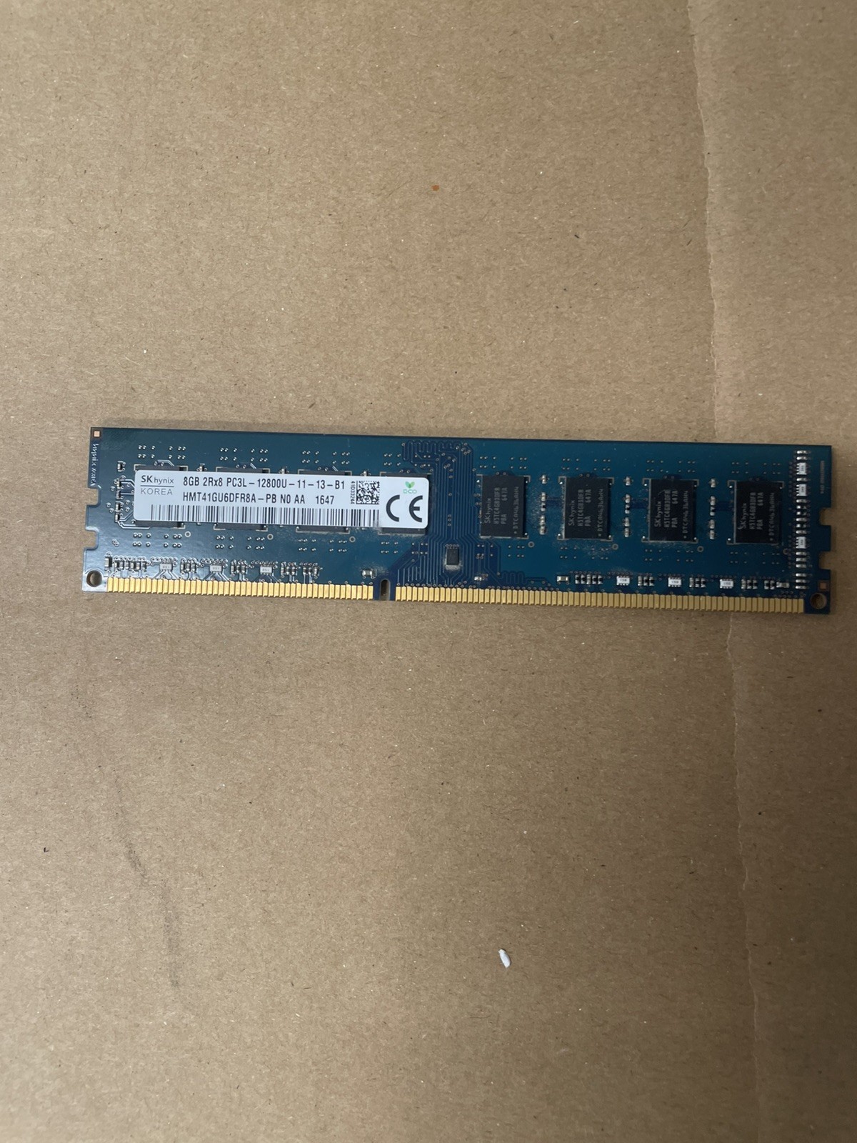 SK Hynix 8GB 2Rx8 PC3L-12800U-11-13-B1 Desktop Memory - HMT41GU6BFR8A-PB