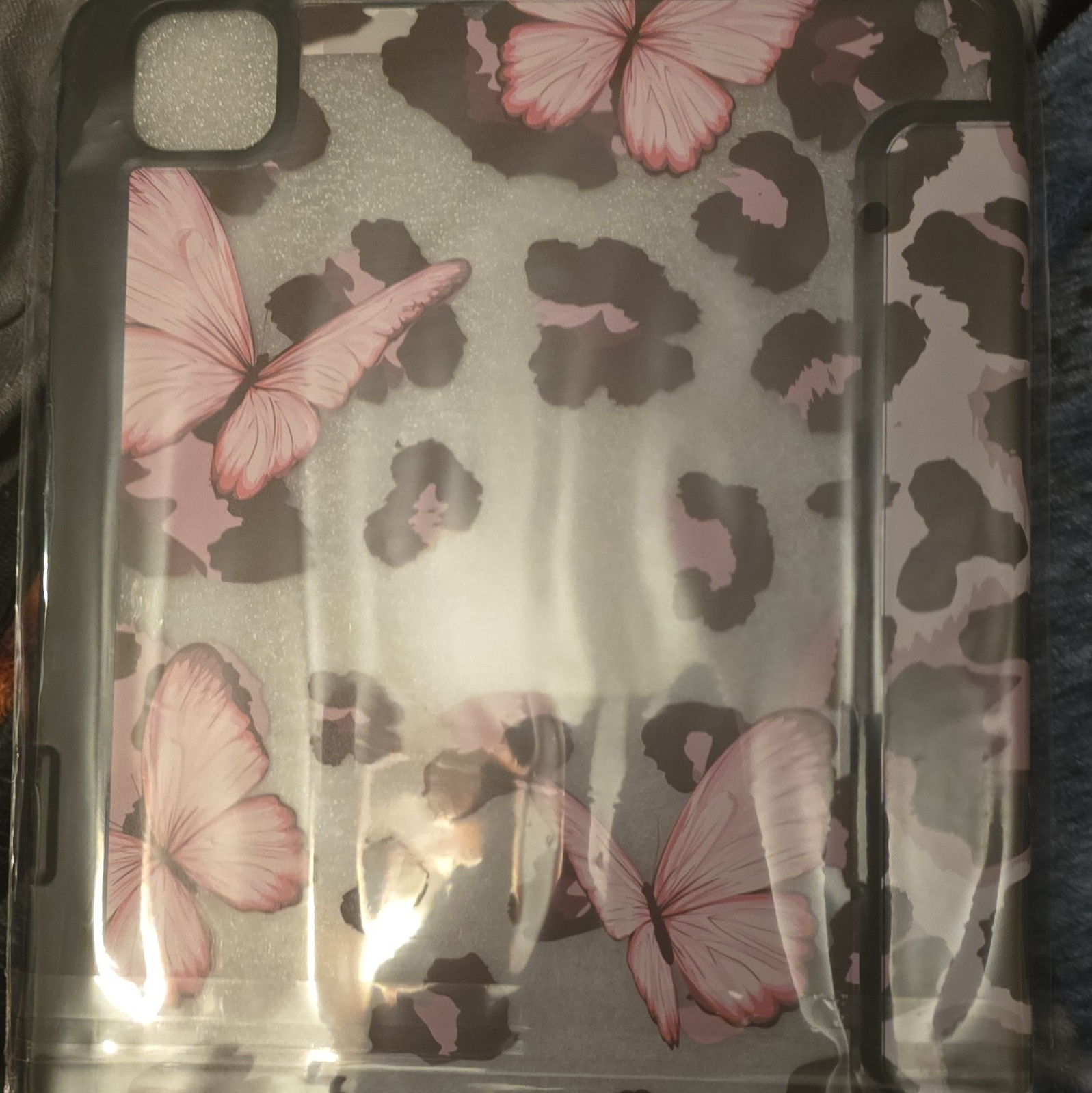 Mektron Protective Plastic Case for Apple iPad Pro 11 11in Pink Butterfly Print