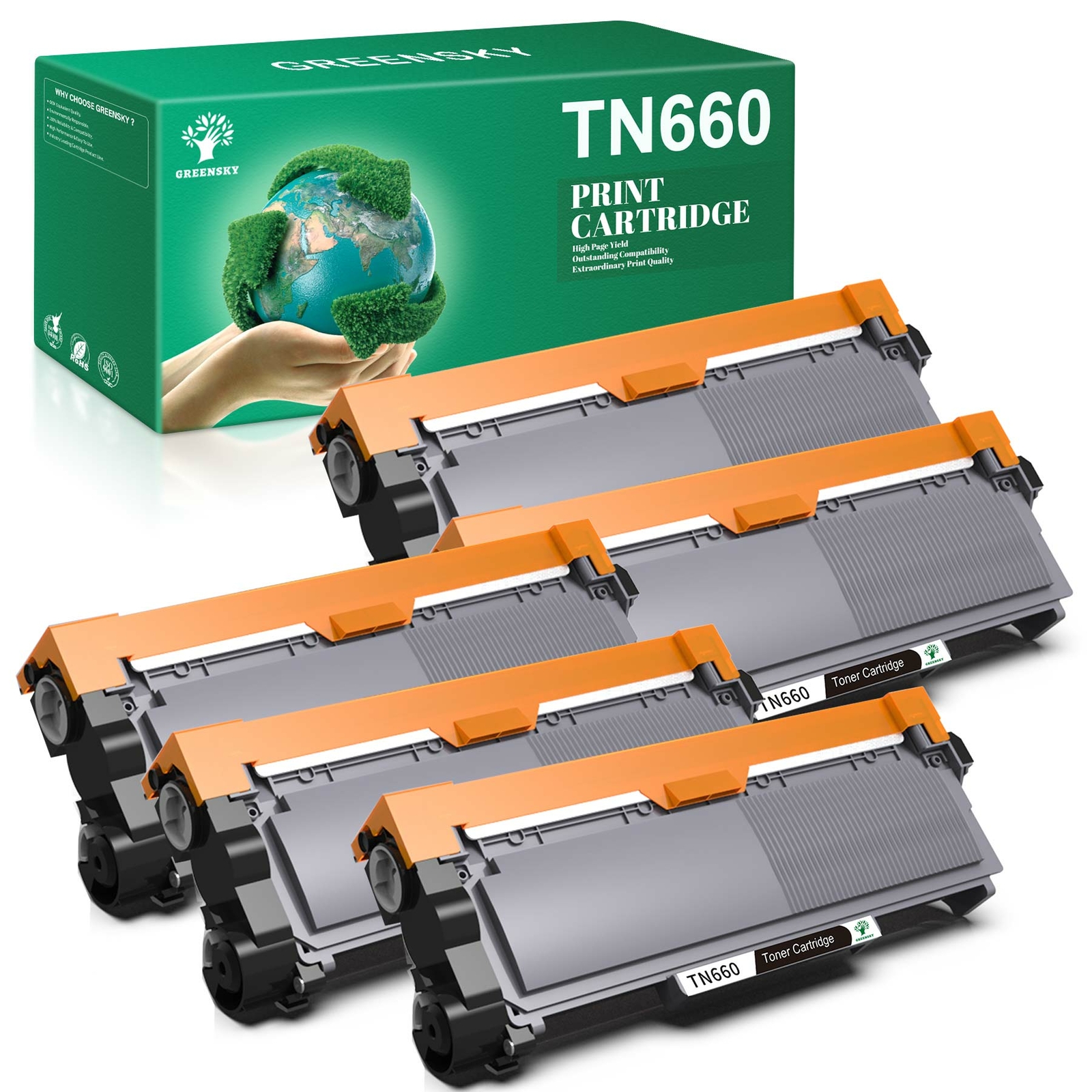 5 Value Pack TN660 TN630 Black Toner Cartridge For MFC-L2705DW HL-L2305W printer