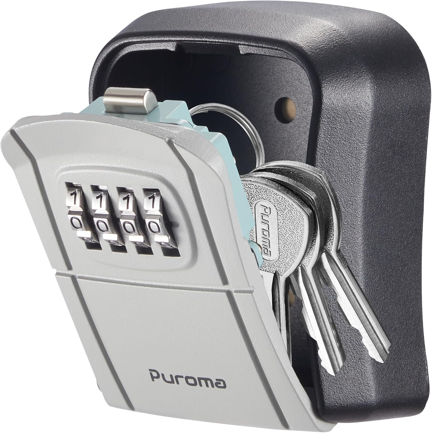 Key Lock Box Combo Wall-Mounted Storage Safe Lockbox Home Office