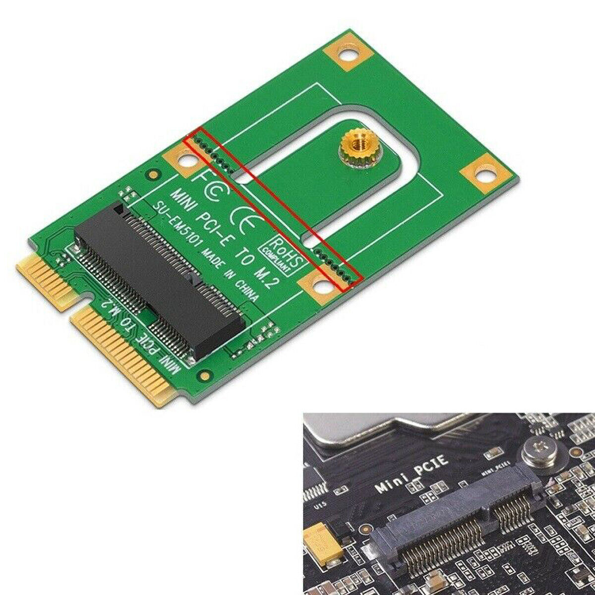Mini PCI-E to m2 Adapter Converter Expansion Card m2 Key NGFF E Interface for m2