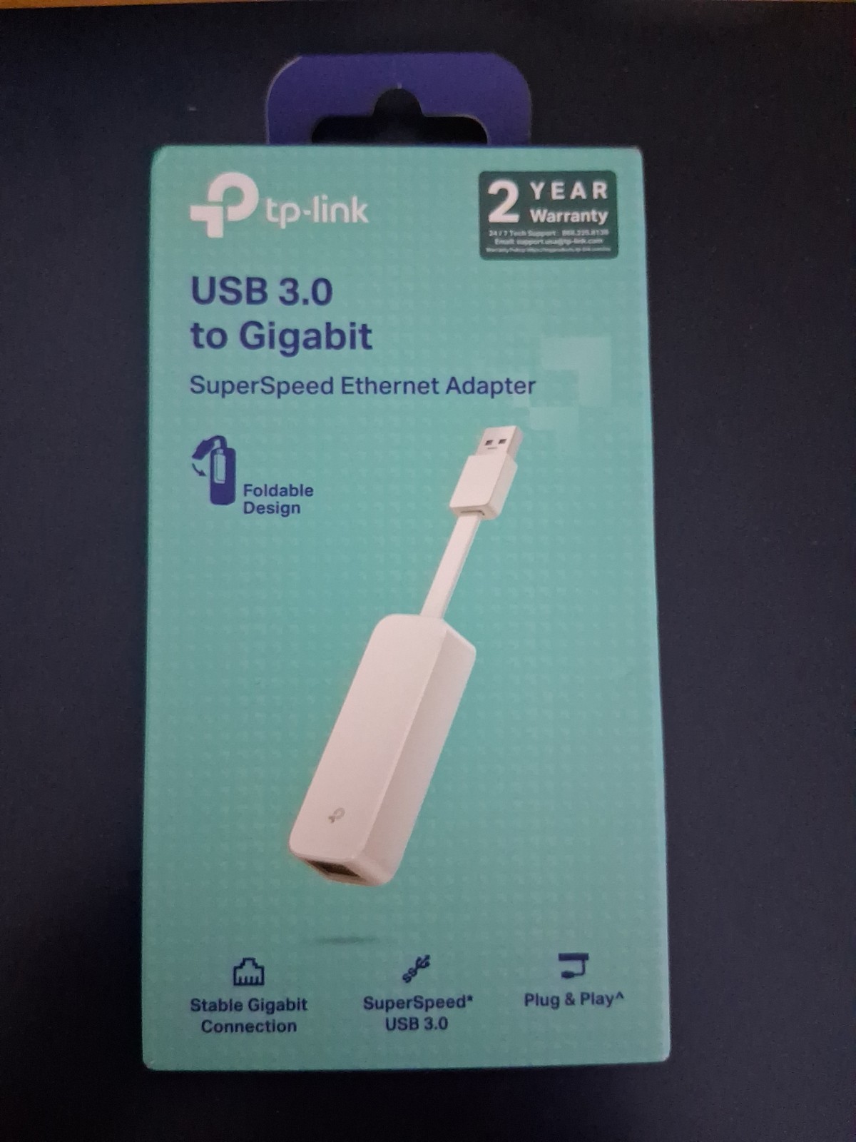 Open-Box TP-Link USB 3.0 to Gigabit SuperSpeed Ethernet Adapter UE300 (W1-C5-33)