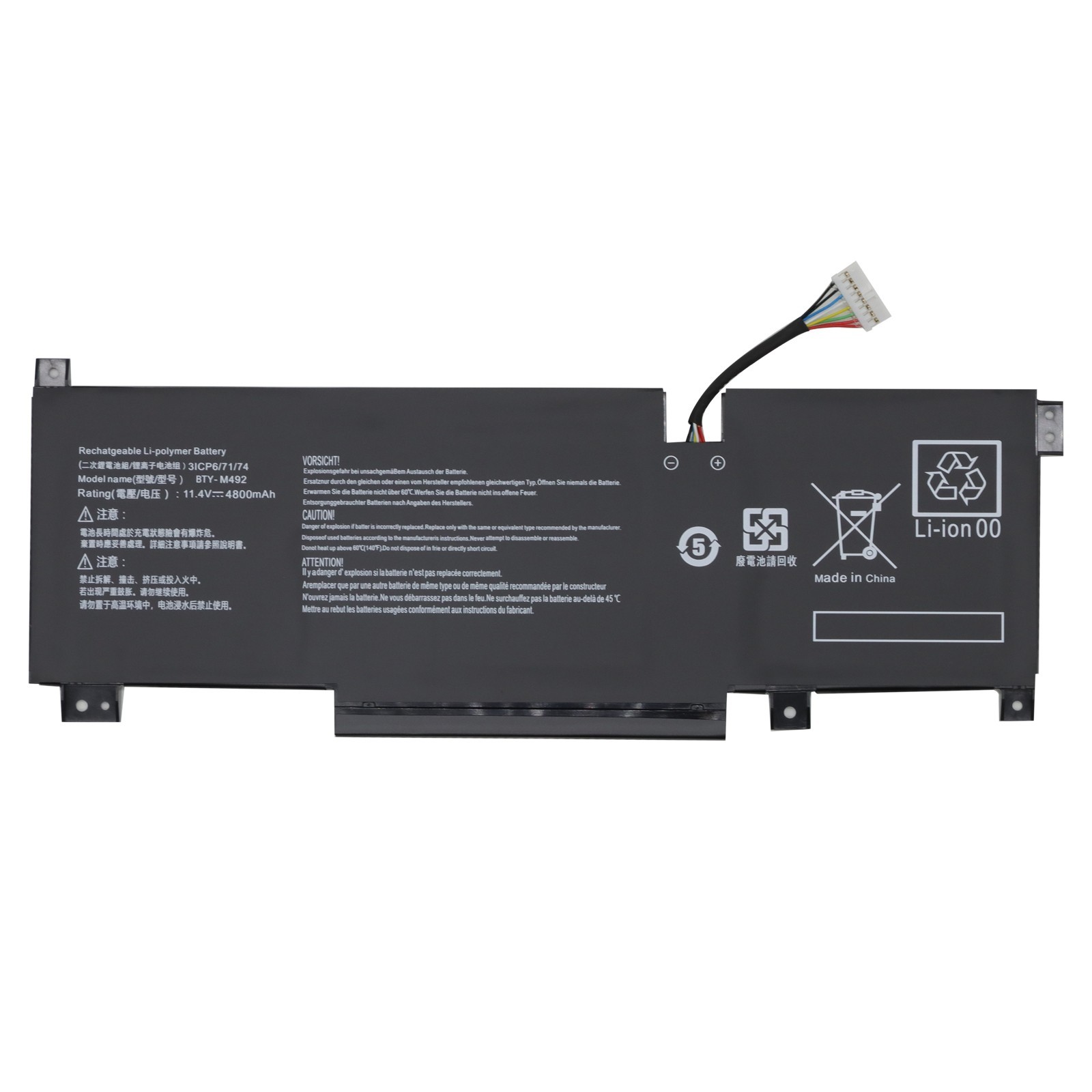 New BTY-M492 Battery for MSI Sword 15 A11UD A11UE Pulse GL66 GL76 Katana GF66