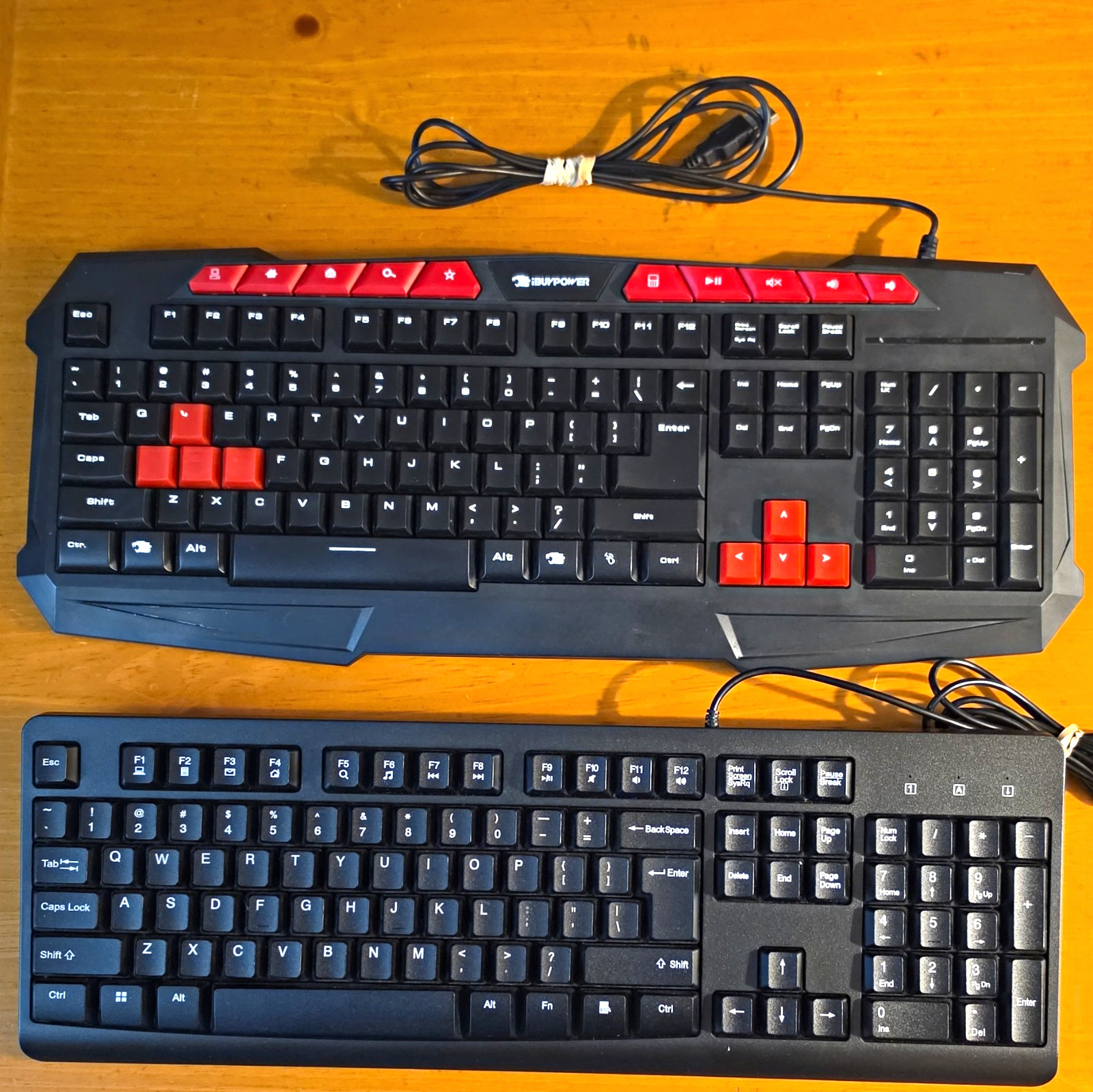 Lot Of 2 Keyboards iBUYPOWER GKB100 Gaming, INSIGNIA BLACK **Read**